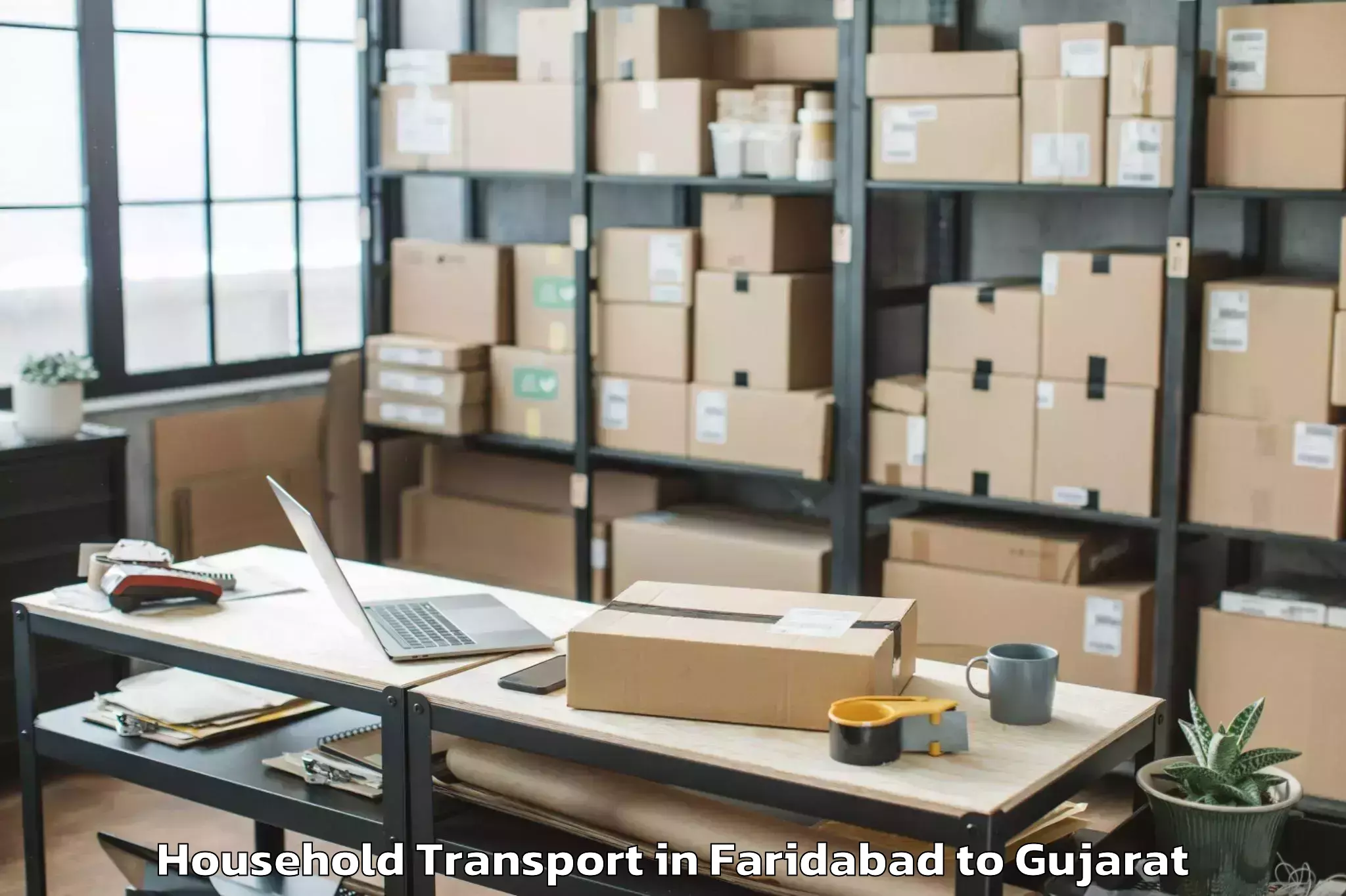 Book Faridabad to Kundla Household Transport